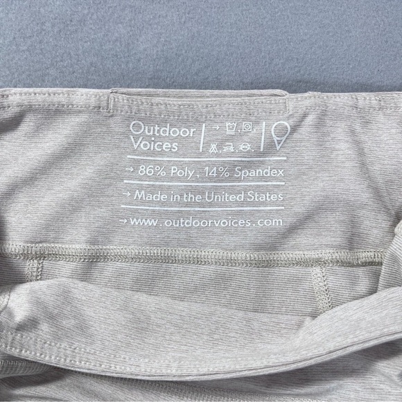Outdoor Voices Leggings Womens Large Beige Pants Activewear Compression Yoga - Picture 4 of 9
